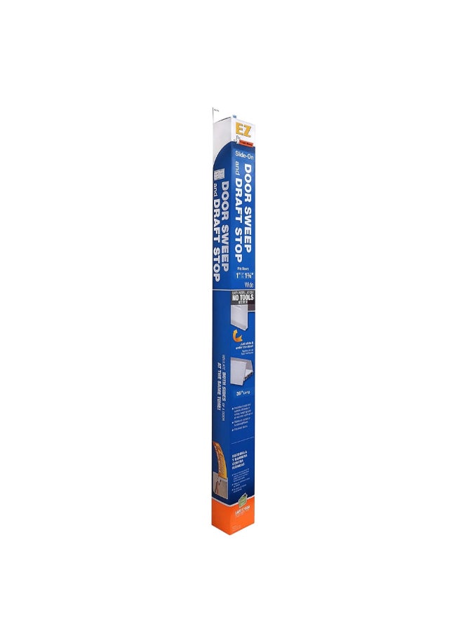 Frost King Slid-On Door Sweep with Draft Stop White 1-3/4 x 36 Inch UBD77W - Image 1